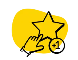 Pictogramme avec une étoile