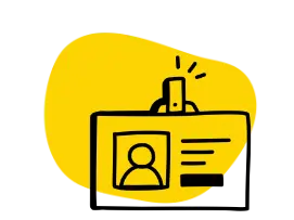 Pictogramme représentant un badge